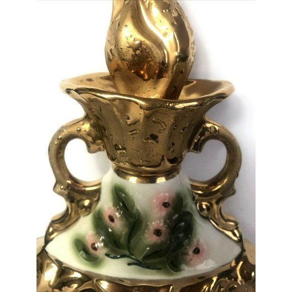 Vintage 1972 James B Jim Beam Weeping Gold Whisky Flowers Decanter Empty Bottle  - Picture 3 of 9